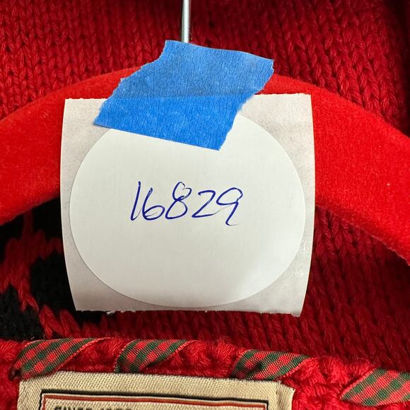 Woolrich Womens Christmas Sweater Size L Holiday Dogs Tree Vintage Retro Festive - Picture 8 of 8